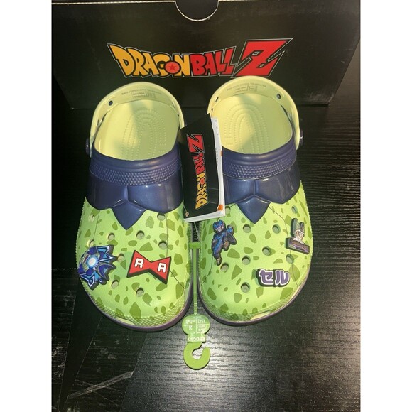 Classic Crocs Clogs Adult Dragon Ball Z Cell Green Purple NIB Sz M8/W10 main image 3